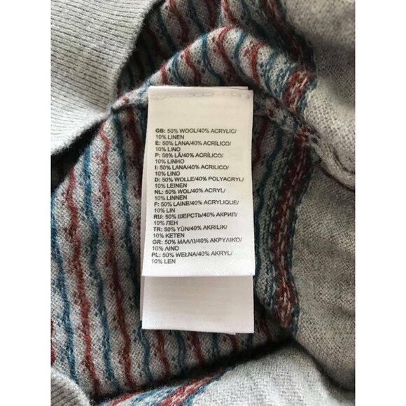 NORTH FACE Long Sleeve Nordic Sweater Womens Size Medium Wool Blend Gray - Picture 7 of 7